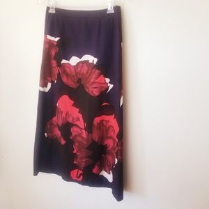 Anthropologie long floral watercolor skirt Size 4